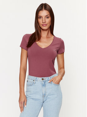 4F 4F Marškinėliai 4FAW23TTSHF0941 Vyšninė Slim Fit