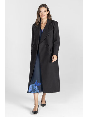 Deni Cler Milano Deni Cler Milano Płaszcz T-DC-8059-E5-10-90-1 Czarny Regular Fit