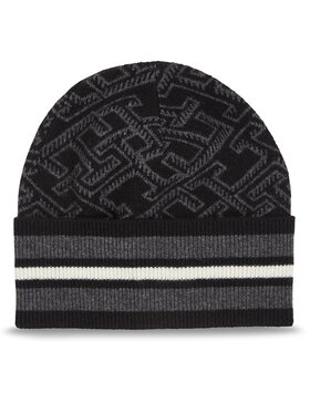 Tommy Hilfiger Tommy Hilfiger Шапка Th Monogram Aop Beanie AM0AM11499 Черен