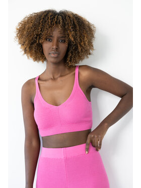 Fobya Fobya Top F2032 Różowy Basic Fit