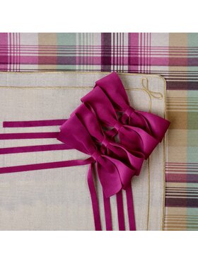 Roseberry Home Roseberry Home Obrączka na serwetki kokardka Fuchsia Różowy