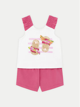 Mayoral Mayoral Set top i pantaloni scurti 1230 Roz Regular Fit