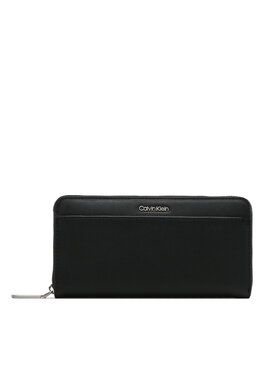 Calvin Klein Calvin Klein Portofel Mare de Damă Ck Must Lg Z/A Wallet W/Slip K60K610949 Negru
