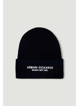 Armani Exchange Armani Exchange Czapka BEANIE HAT Niebieski