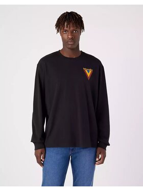 Wrangler Wrangler T-shirt CHEST LOGO TEE Nero Regular Fit