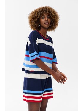 blue shadow blue shadow Bluzka Oda Niebieski Regular Fit