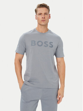 BOSS BOSS T-Shirt Structure Logo 50566883 Szary Regular Fit