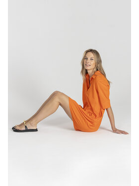 Deni Cler Milano Deni Cler Milano Sukienka letnia T-DC-G001-E2-20-28-1 Pomarańczowy A-Line Fit