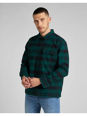Lee Lee Camicia ZIPPED OVERSHIRT Nero Loose Fit