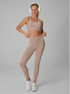 4F 4F Legginsy BASIC+ Beżowy Slim Fit