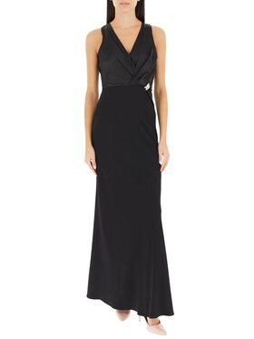 Rinascimento Rinascimento Sukienka wieczorowa Abito lungo Czarny Regular Fit