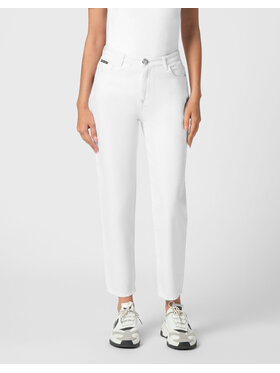 PHILIPP PLEIN PHILIPP PLEIN Jeansy 21705 Bílá Mom Fit