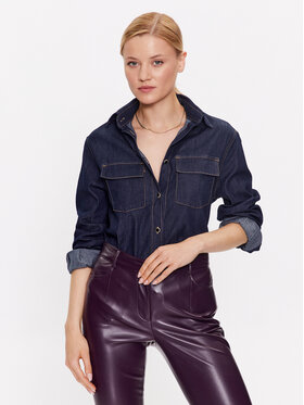 Liu Jo Liu Jo Koszula jeansowa UF3161 D4555 Granatowy Regular Fit