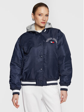 Tommy Jeans Tommy Jeans Bomber striukė Graphic DW0DW14936 Tamsiai mėlyna Regular Fit