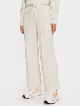 adidas adidas Spodnie dzianinowe JN7658 Écru Regular Fit