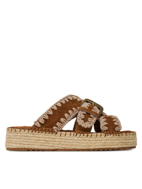 Mou Mou Εσπαντρίγιες Jute sandal MU.SW641003A Καφέ