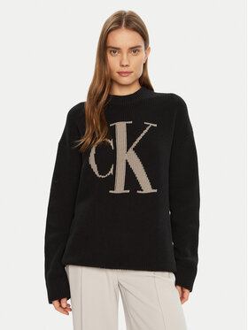 Calvin Klein Jeans Calvin Klein Jeans Pullover Intrasia J20J224799 Schwarz Relaxed Fit