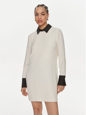 ViCOLO ViCOLO Hétköznapi ruha TB0156 Ekru Regular Fit