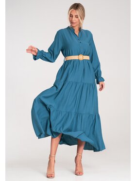 FIGL FIGL Letné šaty M1212 Modrá Flared Fit