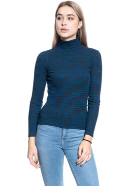 Lee Lee Sweter STRIPED RIB TEE Niebieski Slim Fit