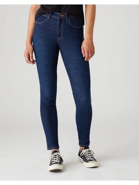 Wrangler Wrangler Jeansy HIGH RISE SKINNY Niebieski Skinny Fit