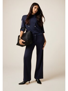 Oltre Oltre Pantaloni di tessuto P831J002388N034 Blu Baggy Fit