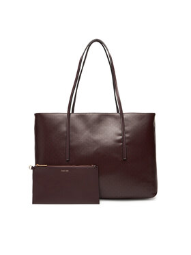 Calvin Klein Calvin Klein Torebka Emblem Aop Tote W/ Pouch LV04F3266G Bordowy