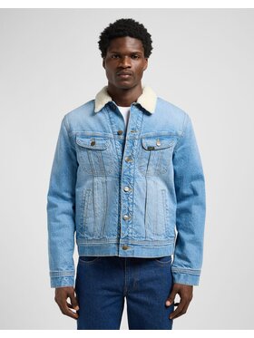 Lee Lee Kurtka jeansowa SHERPA JACKET Niebieski Regular Fit