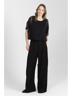 Deni Cler Milano Deni Cler Milano Bluzka W-DC-1223-F2-G6-90-1 Czarny Regular Fit