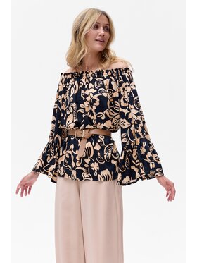 blue shadow blue shadow Bluzka Ribeira Czarny Regular Fit