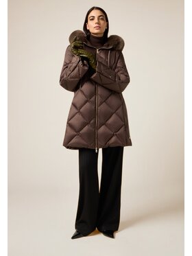 Oltre Oltre Giubbotto piumino F832R001445N032 Marrone A-Line Fit