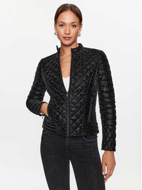 Guess Guess Kurtka przejściowa W3BL15 WFQR0 Czarny Regular Fit