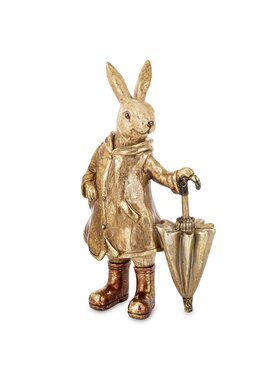 MIAhome MIAhome Figurka królik z parasolem Złoty