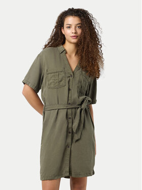 Noisy May Noisy May Sukienka koszulowa Nera 27033063 Zielony Relaxed Fit