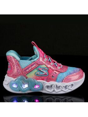 Skechers Tenisice Infinite Heart Lights 303755N/PKMT Srebrna