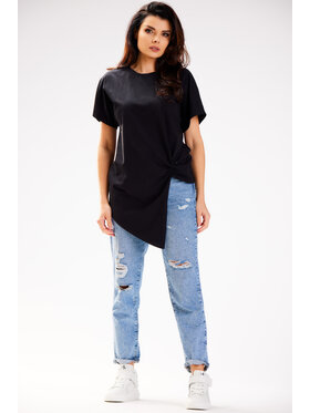 Infinite You Infinite You Bluzka M268 Czarny Basic Fit