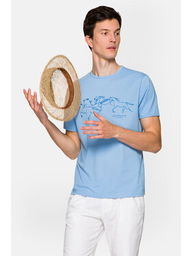 Lancerto Lancerto T-Shirt Alfred TS073221000033 Niebieski Regular Fit