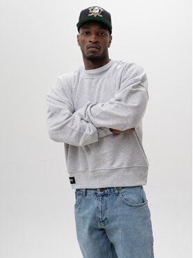 Jigga Wear Jigga Wear Bluza Bluza Bez Kaptura Oversize Męska Szara Jigga Wear Smart XXL Szary Oversize