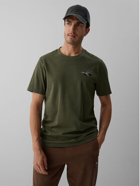 4F 4F T-Shirt OVERLAND Khaki Regular Fit