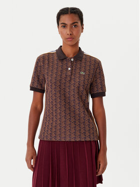 Lacoste Lacoste Polo DF3364 Καφέ Slim Fit