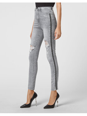 PHILIPP PLEIN PHILIPP PLEIN Jeggins 4343 Šedá Jegging Fit