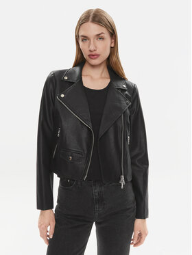 Marc Aurel Marc Aurel Jacke aus Kunstleder 3810 2021 93263 Schwarz Slim Fit