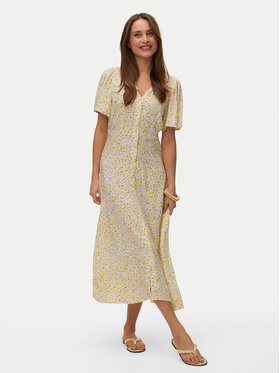 Vero Moda Vero Moda Sukienka codzienna Alba 10330301 Żółty Regular Fit