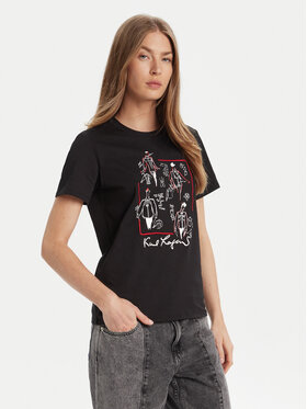 KARL LAGERFELD KARL LAGERFELD Tričko A3W17099 Čierna Regular Fit