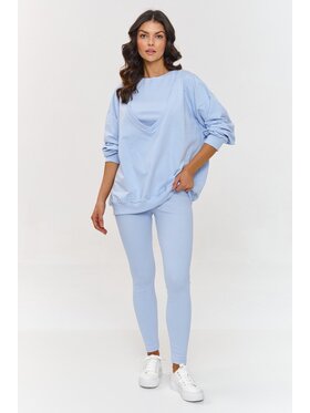 Makadamia Makadamia Dres A2 Błękitny Loose Fit