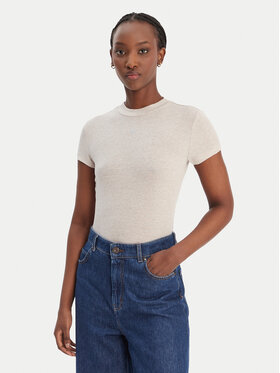 Guess Guess T-krekls W6RP99 KCNH2 Bēšs Regular Fit