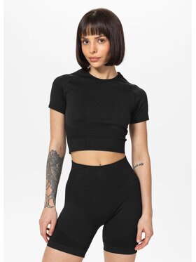 PITBULL PITBULL T-Shirt Koszulka sportowa damska COLUMBIA M/L Czarny Regular Fit