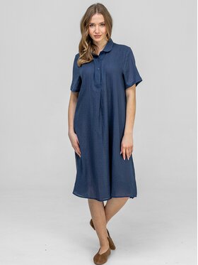Perso Perso Letní šaty RBE266202F Tmavomodrá Regular Fit