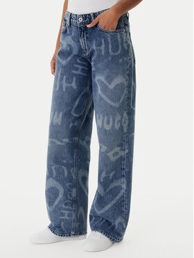 HUGO HUGO Jeans hlače Gamala 50553051 Modra Baggy Fit