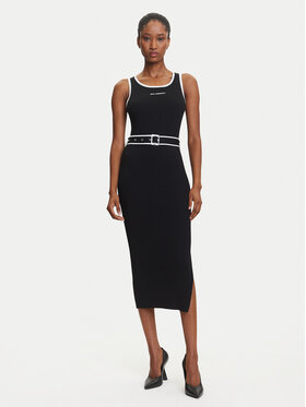 KARL LAGERFELD KARL LAGERFELD Ежедневна рокля A3W13039 Черен Slim Fit